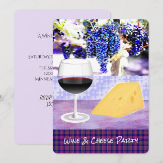Invitación a la fiesta del vino y el queso