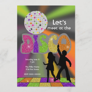 Invitación a la fiesta disco