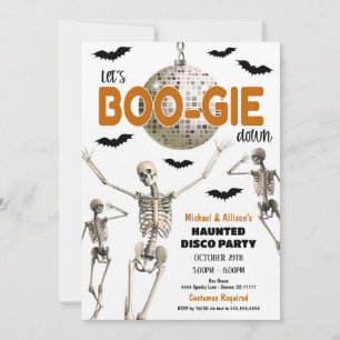 Invitación a la fiesta disco de Halloween