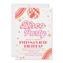 Invitación a la Fiesta Disco Groovy