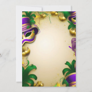 Invitación a la fiesta - Diseño de Mardi Gras