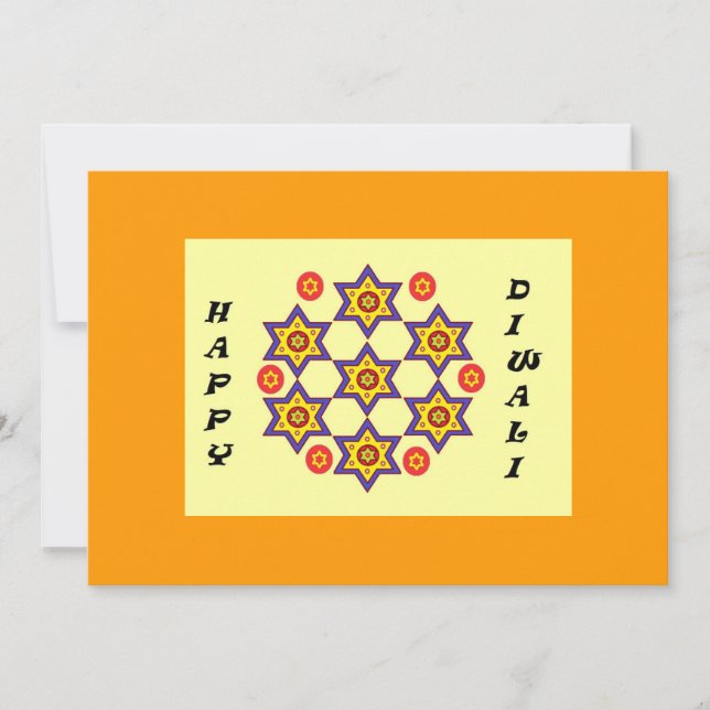 Invitación a la fiesta Diwali (Anverso)