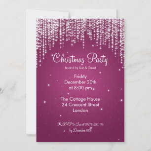 Invitación a la fiesta Elegante Cayendo Sparkle Be