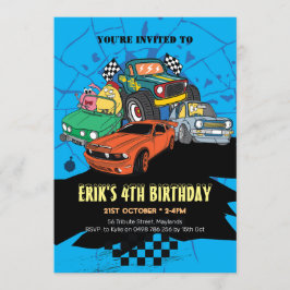 Invitación a la fiesta en coche, invitación para c