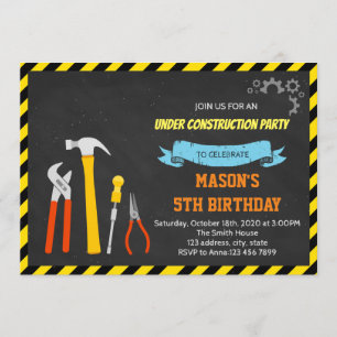invitación a la fiesta en construcción