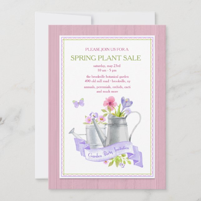 Invitación a la fiesta en el jardín (Anverso)