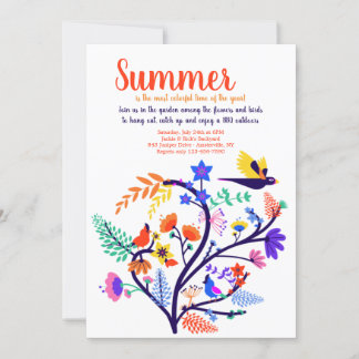 Invitación a la fiesta en el jardín de verano
