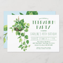 Invitación a la fiesta en el terrario