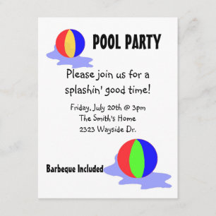 Invitación a la Fiesta en la Piscina