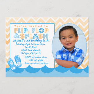 Invitación a la fiesta en la piscina para niños
