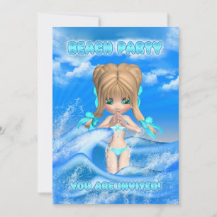 invitación a la fiesta en la playa - fiesta en la