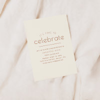 Invitación a la fiesta Es hora de celebrar