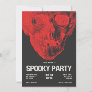 Invitación a la fiesta espeluznante de Red Skull p