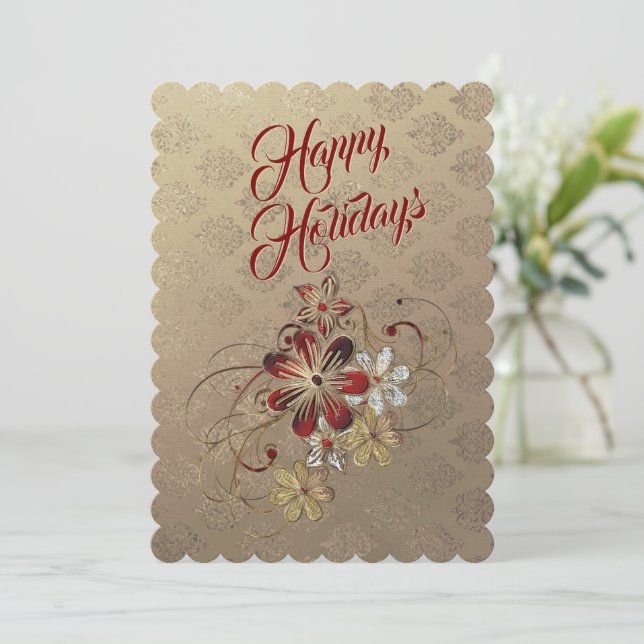 Invitación a la fiesta festiva de Laurel festivo (Anverso de pie)