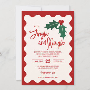 Invitación a la Fiesta Festiva de Navidad Jingle M
