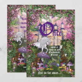Invitación a la fiesta forestal de Unicornio en Wo