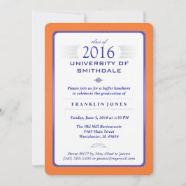 Invitación a la fiesta formal de graduación Naranj