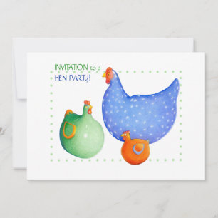 Invitación a la fiesta francesa Hens Hen