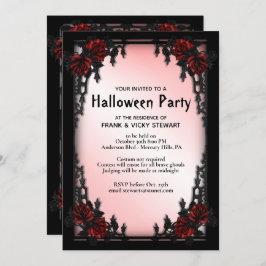Invitación a la fiesta gótica de Halloween