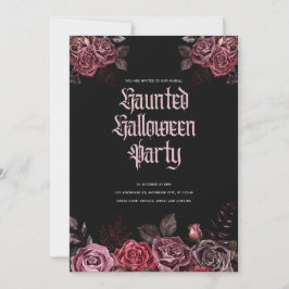 Invitación a la fiesta gótica de Halloween