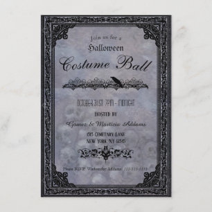 Invitación a la fiesta gótica de Halloween