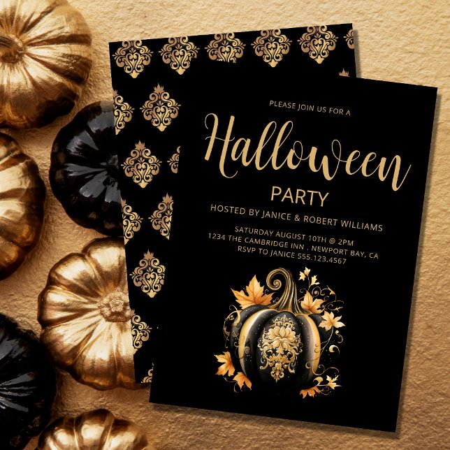 Invitación a la fiesta gótica de Halloween (Subido por el creador)