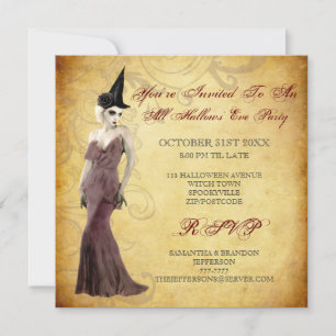 Invitación a la fiesta gótica de Halloween