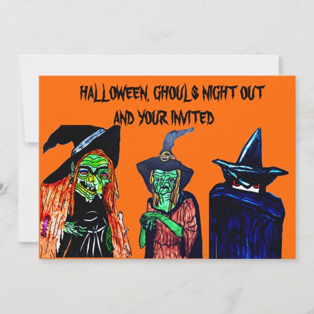 Invitación a la FIESTA HALLOWEEN (Anverso)