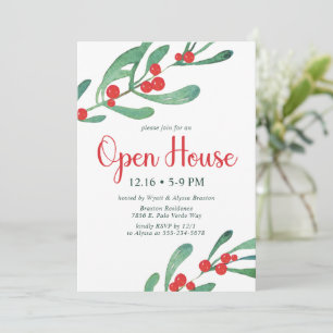 Invitación a la fiesta Holly Open House