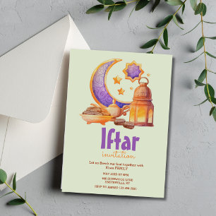 Invitación a la fiesta Iftar de la media luna de c