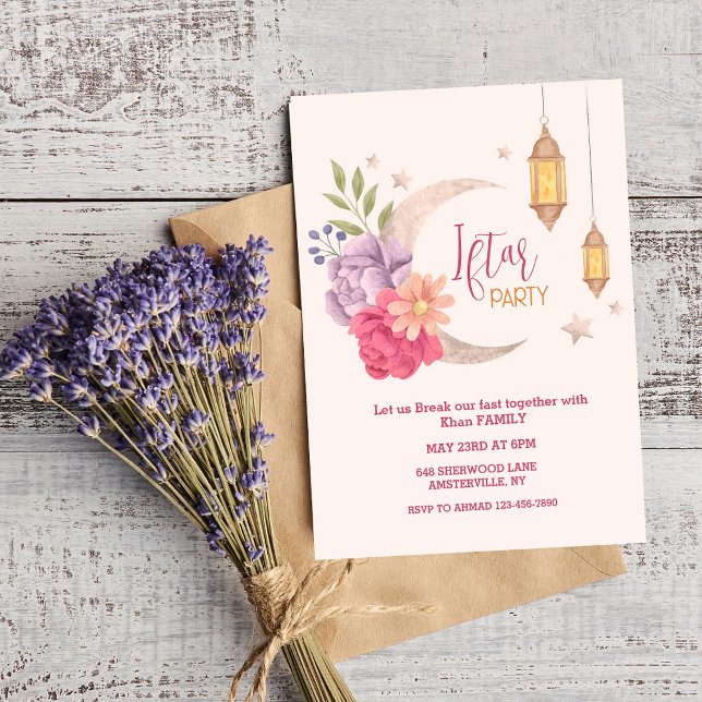 Invitación a la fiesta Iftar de la modernidad flor (Subido por el creador)