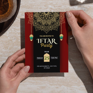 Invitación a la Fiesta Iftar de Ramadán Elegante d