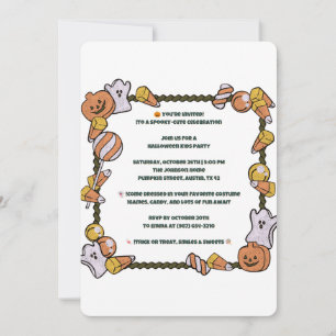 Invitación a la fiesta infantil de Halloween