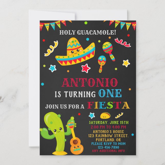 Invitación a la Fiesta Invitación al cumpleaños Fi (Anverso)