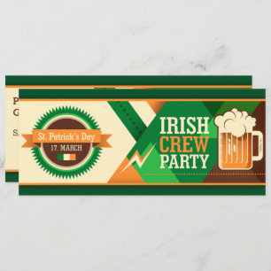 Invitación a la fiesta irlandesa Shamrock Day de S