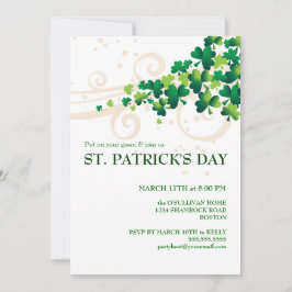Invitación a la fiesta irlandesa Shamrock Day St.