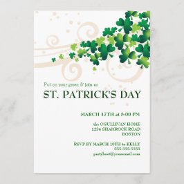 Invitación a la fiesta irlandesa Shamrock Day St.