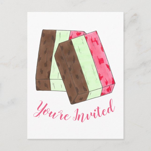 Invitación a la fiesta italiana de crema de hielo  (Anverso)