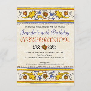 Invitación a la fiesta italiana toscana
