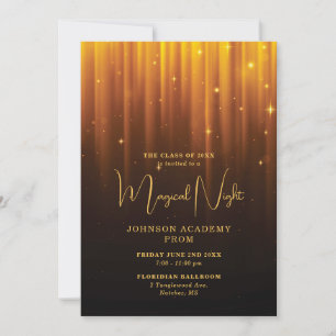 Invitación a la fiesta mágica de graduación Luces