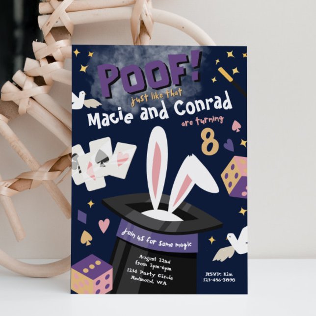 Invitación a la fiesta mágica | Invitación conjunt (Subido por el creador)