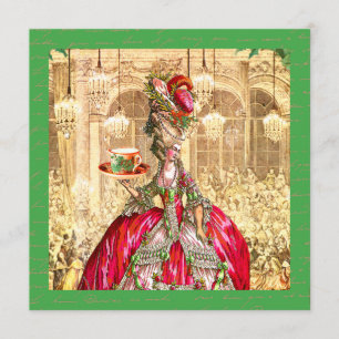 Invitación a la fiesta Marie Antoinette