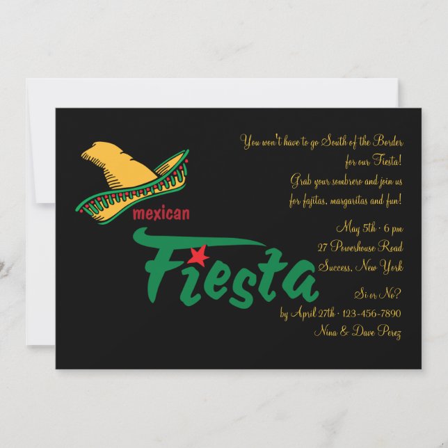 Invitación a la Fiesta Mexicana (Anverso)
