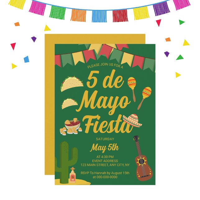 Invitación a la Fiesta Mexicana 5 de Mayo (Mexican 5 de Mayo Fiesta Invitation
)