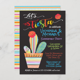 Invitación a la Fiesta Mexicana de Cactus Potted