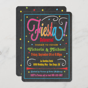 Invitación a la Fiesta Mexicana de Chalkboard