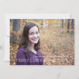 Invitación a la fiesta minimalista de graduación d