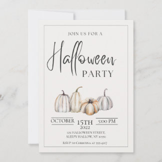 Invitación a la fiesta minimalista de Halloween