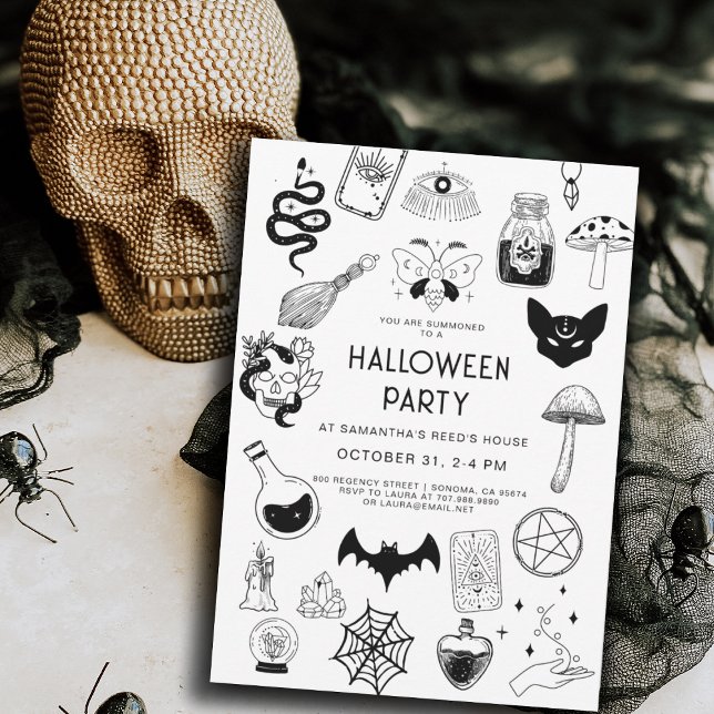 Invitación a la fiesta mística de Halloween (Subido por el creador)
