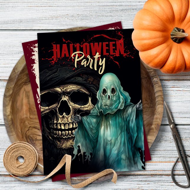 Invitación a la fiesta mística de Halloween con cr (Subido por el creador)